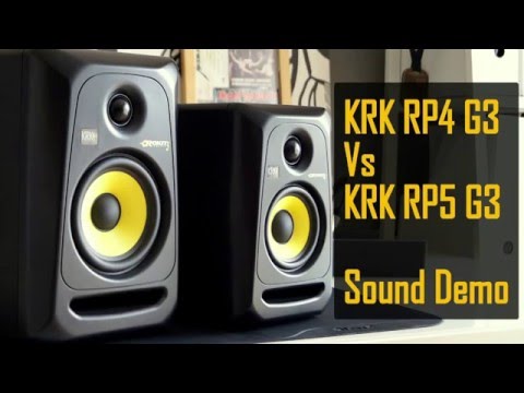 KRK Rokit RP4 G3 vs KRK Rokit RP5 G3 | Sound Demo