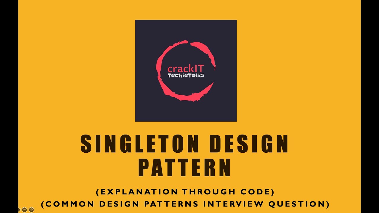 Singleton Design Pattern - Java - YouTube