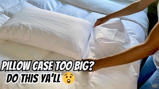 Pillow Case Too Large: Use a Big King Size Pillow Case on a Queen Size Pillow