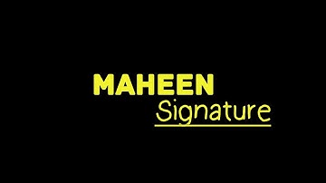 Maheen Name Signature Style || Learn Your Signature