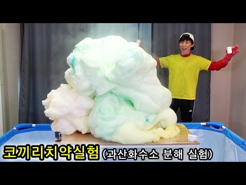 [허팝] 코끼리치약실험 : 과산화수소 분해 실험 대박!!! (Elephant's Toothpaste : Hydrogen Peroxide Experiment)