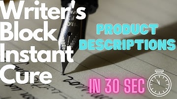 HOW TO OVERCOME WRITERS BLOCK FOREVER USING THIS ONE SIMPLE TECHNIQUE (COMPANY BIO/PRODUCT)