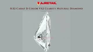 0.52 Carat D Color VS2 Clarity Natural Diamond #naturaldiamonds #ajretail