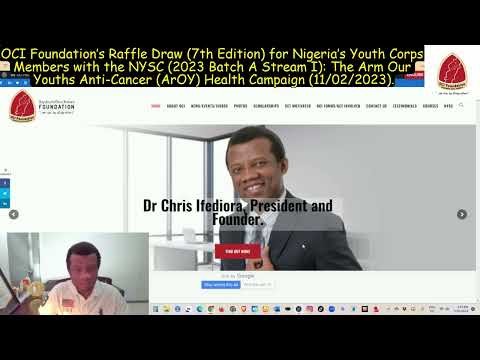 Raffle Draw 7; Batch A Stream I 2023 NYSC; OCI Foundation's ArOY Campaign for Corps Members; 11/2/23