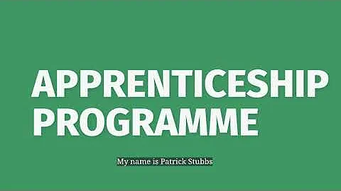 Barnshaws apprenticeship programme:  Patrick Stubbs