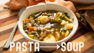 Broccoli Rabe Tortellini Soup with Sausage | I Turned My Favorite Pasta Into Soup