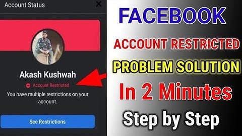 How to Remove Account Restricted Problem From Facebook Profile 🔥 l Facebook Profile Problem Solved