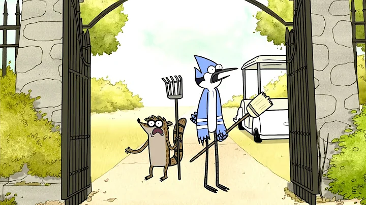 Regular Show - The Park Workers Clean The Cemetery For The Scary Movie