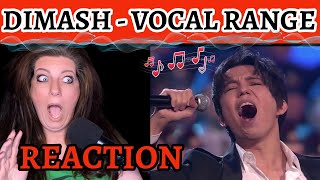 INSANE!!! DIMASH - VOCAL RANGE - REACTION (HIGHEST INHALE WHISTLE NOTE)