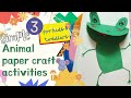 Animal paper craft activityorigami simple kids paper craft diy animal crafts art  craft for kid