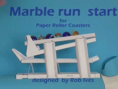 Marble run Start, paper model - YouTube