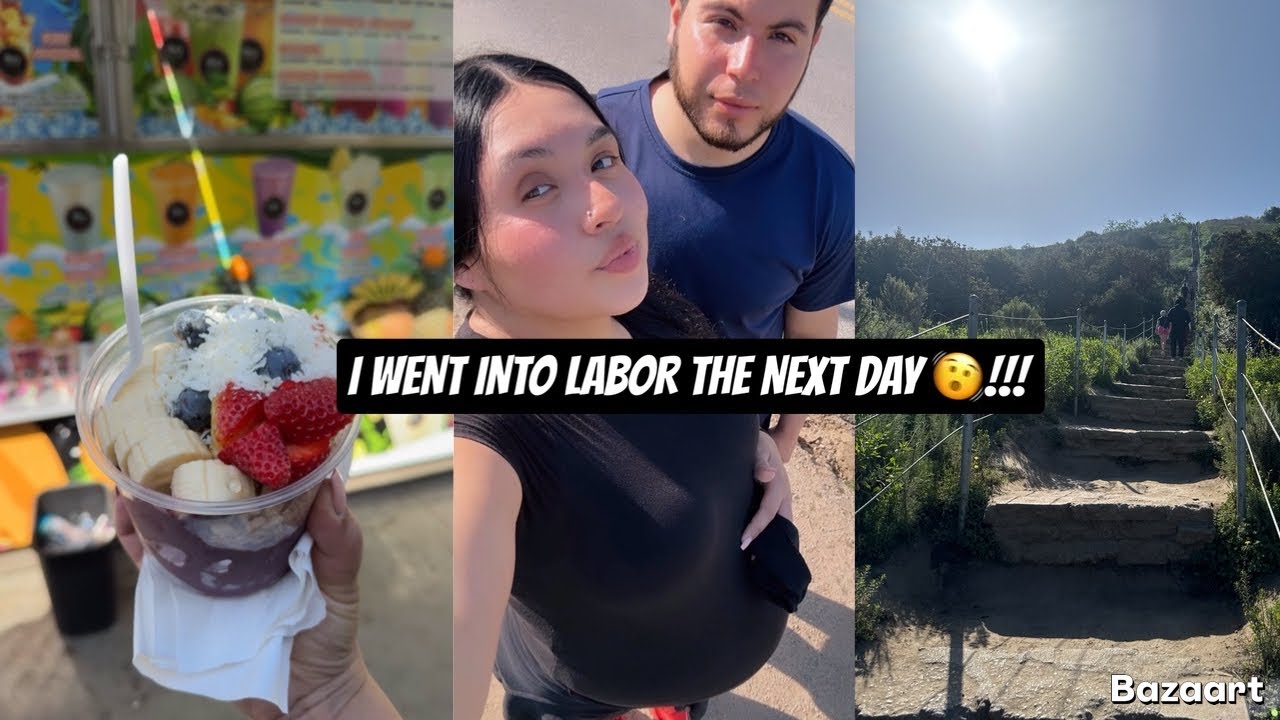 I INDUCE ￼￼ MY LABOR GOING TO CULVER CITY STAIRS   😬😅🤰🏻🐣￼
