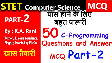 50 Question and answer - C Programming TRICKY है  Computer Science STET Exam 2019