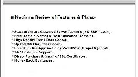 Netfirms Hosting Review