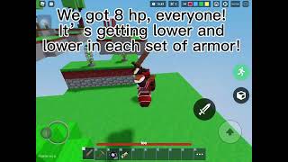 How Much Damage Can a Grapple Hook Do In Each Set Of Armor (Roblox Bed Wars)