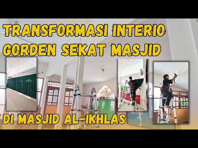 Pemasangan Gorden Sekat Saf di Masjid Al-Ikhlas Ciracas - GudangGorden.id
