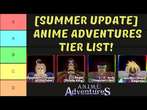 Create a Anime Adventures Update 10.5 Tier List - TierMaker