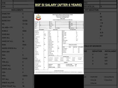 BSF SI SALARY