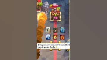 Trying to Leave Princess Tower at 1 HP 🏰 Using Only Spells 🔥 | Clash Royale#clashroyale #gaming