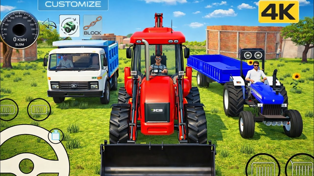 🛑Drive JCB 🔥and Uploading ✅Stone From Dumper😂 Truck in🚜Game #truck #yt #tractor #dumper #jcb #truck 