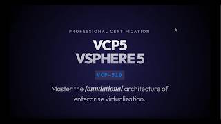 VCP5 VMware Certified Professional on vSphere 5