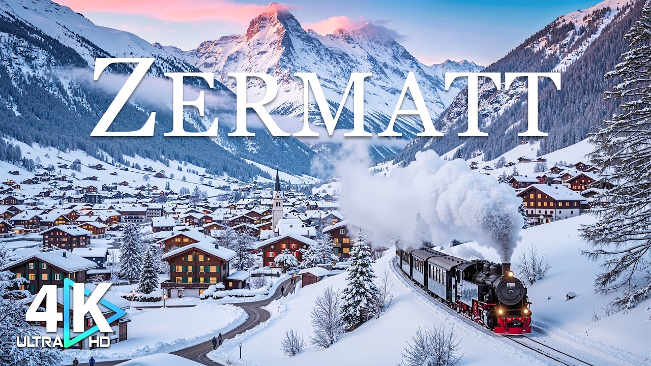 Winter in Zermatt 4K | Snow-Capped Peaks, The Matterhorn & Alpine Charm