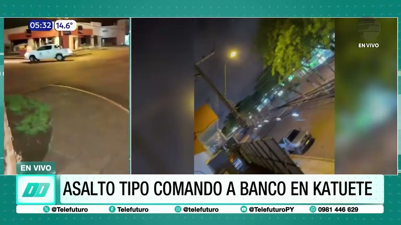 Asalto tipo comando en banco de Katueté