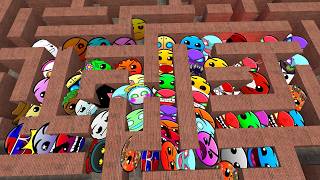 Trapped In a Giant Maze With Big Lobotomy Dash &amp; All Nextbots |😱 #gmod #nextbots