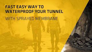 Easy fast tunnel waterproofing with liquid applied membrane Sikalastic®-245