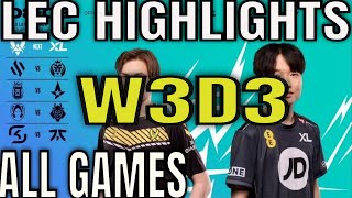 LEC Highlights ALL GAMES W3D3 Summer 2023 | Week 3 Day 3