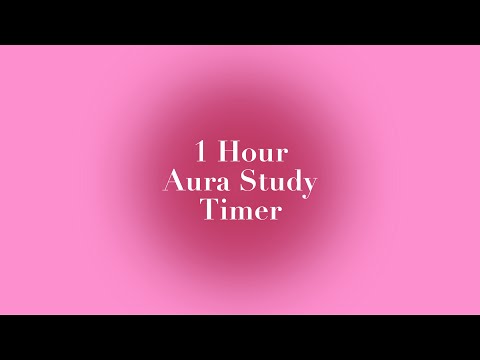 Ultimate 1-Hour Pink Aura Study Timer | No Breaks | Boost Productivity and Focus