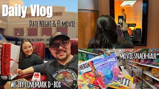Date Night no Kids  First Time Watching F1 On Cinemark Dbox Seats  Snack Haul