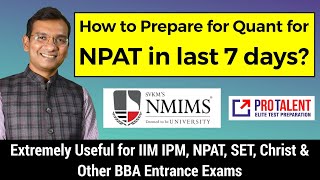How to Prepare for Quantitative Aptitude for NPAT NMIMS ? I Nitin Parmar I ProTalent Digital screenshot 5