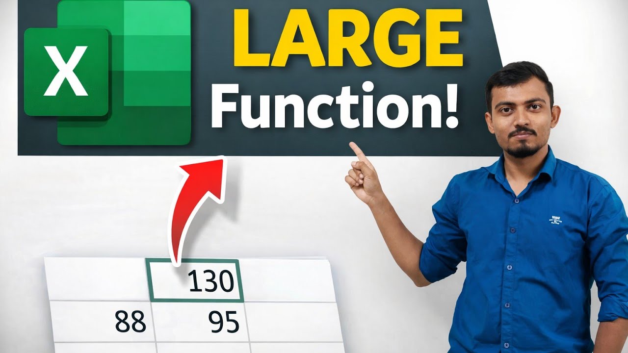 LARGE FUNCTION IN EXCEL - YouTube