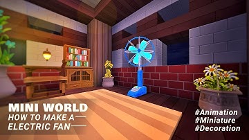 Tutorial Mini World Block Art : How To Make An Electric Fan