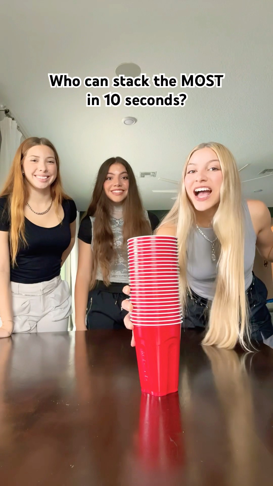 Cup Stacking Challenge… ??? | Triple Charm #Shorts
