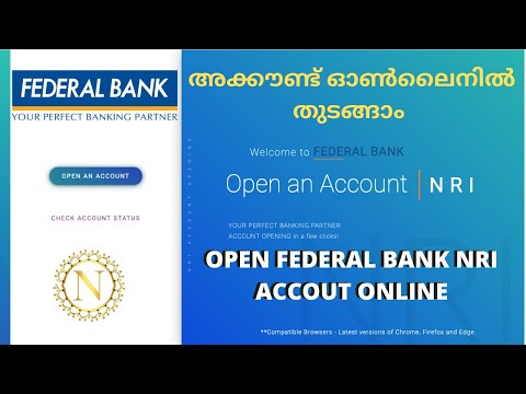 Open New NRI NRO Account Online In Federal Bank