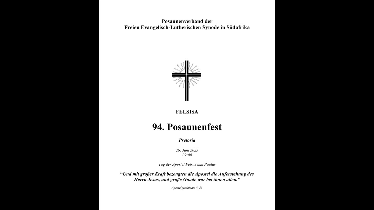 94. Posaunenfest / 94th Brass Band Festival (2025 - Pretoria)