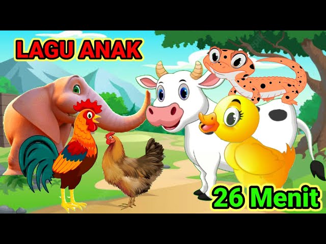 Lagu Anak 26 Menit !! Ayam Bebek Cicak Gajah Dan Animasi lain nya class=