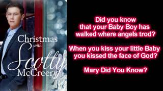Video thumbnail of "Scotty McCreery - Mary Did You Know (Lyrics)"