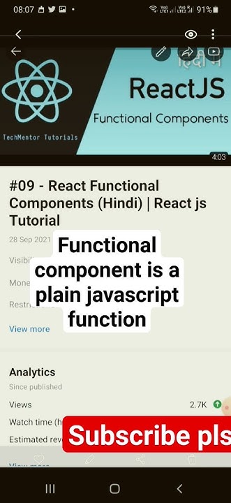 functional component in react js । functional component । React ...