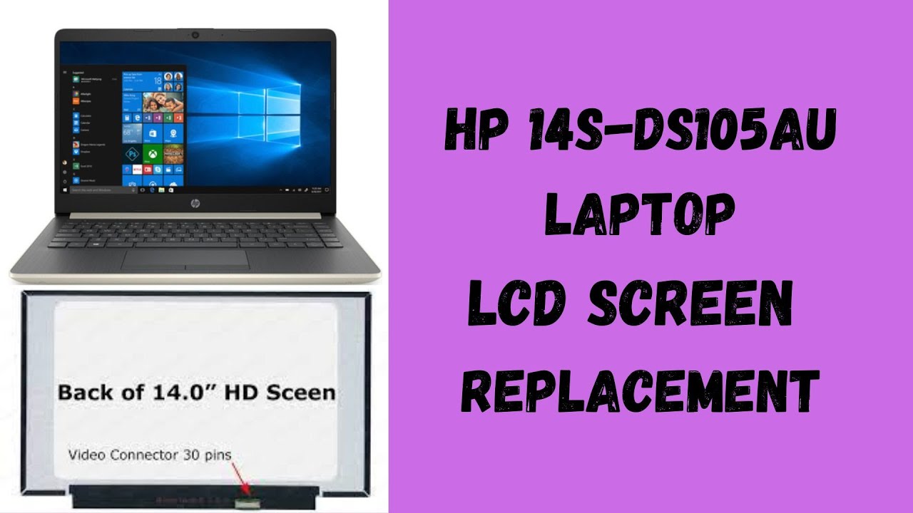 HP 14sds105AU laptop LCD SCREEN Replacement YouTube