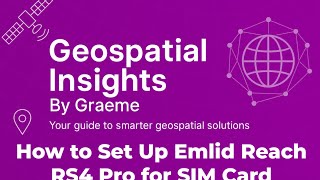 How to set up Emlid Reach RS4 Pro for SIM Card Connectivity (Step-by-Step)