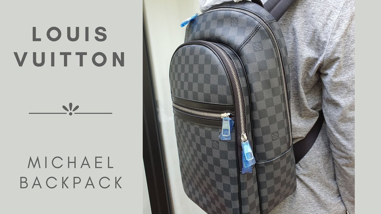 Tas LV Backpack Branded Michael Damier Graphite Canvas 