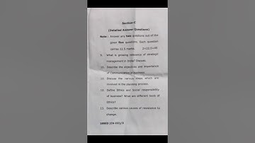 Principles Of Management Ques paper of BCA 1st Sem by CCSU MEERUT BCA-104 (2021-22)