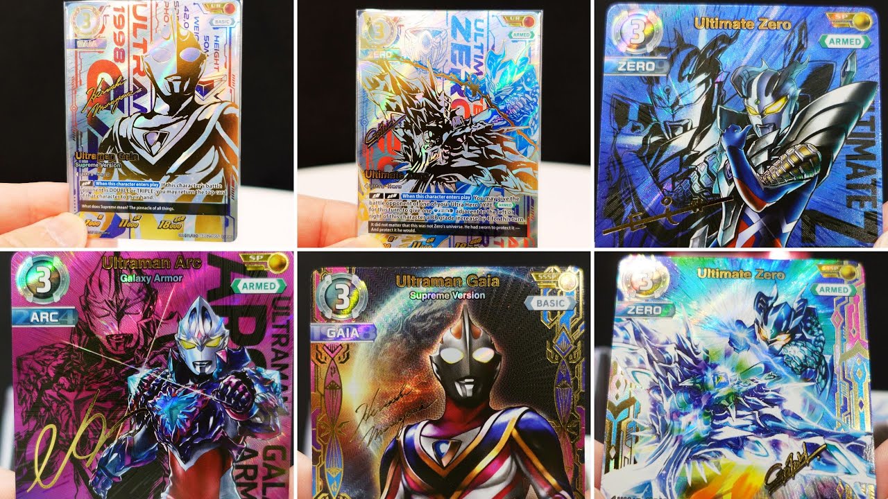 Rare cards from Ultraman Card Game Booster Pack 2 - YouTube