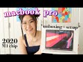 MacBook Pro 2020 Unboxing + Setup // 13 inch with M1 chip