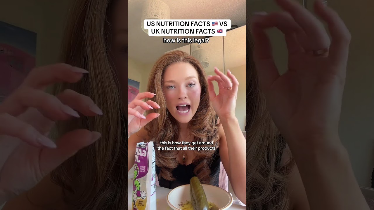 US NUTRITION FACTS 🇺🇸 VS UK NUTRITION FACTS 🇬🇧 How is this legal?  #fyp #nutrition #usa #uk