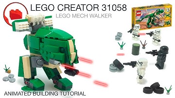 Lego Walker Mech MOC - LEGO CREATOR 31058 alternative build tutorial