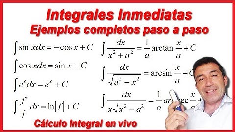Cálculo Integral Clase #3: Integrales inmediatas paso a paso